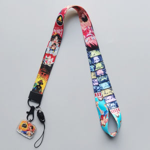 【𝗥𝗲𝗮𝗱𝘆 𝗦𝘁𝗼𝗰𝗸】One Piece Anime Luffy Lanyard Neck Strap Card Holder ID Key Chain Phone Charm Chain Anti-lost Decoration