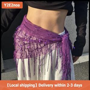 【Local shipping】 Đa năng múa bụng eo chuỗi tua tam giác khăn thắt lưng Jazz phụ kiện khiêu vũ Ấn Độ kỳ nghỉ múa rèm
