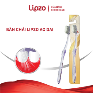 Combo 3 Bàn Chải Đánh Răng Lipzo Áo Dài Dành Cho Người Lớn Công Nghệ Chỉ Tơ Xoắn Kép Kháng Khuẩn Siêu Mảnh