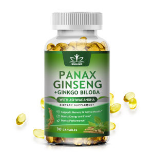 SNGHWE Ginseng and Ginkgo Capsules Power Focus Memory Support Healthy Energy Levels and Immune Health - 30/60/120 Capsules
