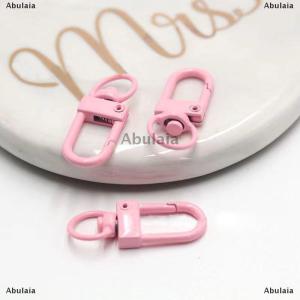 [COD] Abulaia ตะขอก้ามปูหมุนได้สีลูกกวาด1ชิ้นตะขอเกี่ยวเครื่องประดับโลหะแบบทำมือสำหรับทำกระเป๋าถือพวงกุญแจ