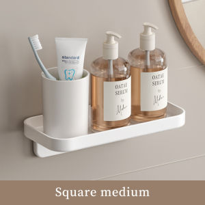 Kệ góc nhà vệ sinh Kệ phòng tắm kệ treo tường không đục lỗ giá lưu trữ tam giác