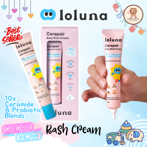 Loluna Cerapair Baby Rash Cream 30ml Tanpa Parfum Krim anti ruam Anti Iritasi Gatal Loluna Cerapair