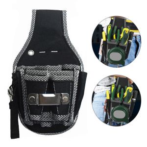 Tool Kit Belt Pouch Bag 9 in 1 Electrician Waist Pocket Portable Screwdriver Tool Hardware Repair Toolkits Kit Belt Pouch Bag Practical Durable Bag Multi-Function Electrician Belt Bag Oxford Canvas Storage Pouch