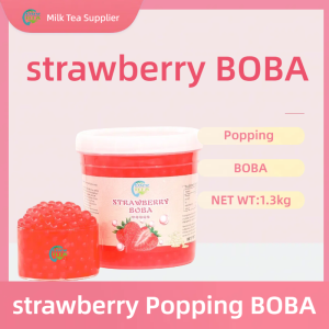 HYX STRAWBERRY FLAVORED POPPING BOBA milk tea fruit tea sinkers quality product drink toppings 1.3kg