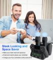 PS4 Controller Charging Dock Station, 4 in 1 PS VR Motion Move Controller Charger Station, Fast Playstation 4 Controller Charger with LED Indicator Compatible with PS4/Slim/PS4 Pro/PS VR Charging Dock. 