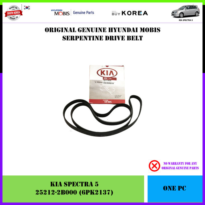 (S5-3) Kia Spectra 5 Genuine Hyundai Mobis Drive Belt (25212-2B000 ...