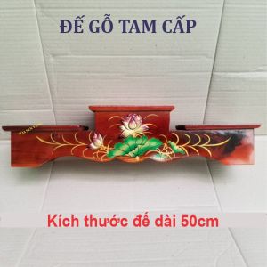 Gỗ Tam Cấp - Đôn Tam Cấp Có Nhiều Kích Thước trang trí hoa sen đắp nổi