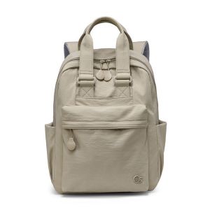 Lightweight Laptop Backpack with Separate Compartment Multiple Pockets & Trolley Sleeve Water-Resistant Nylon 27×12×37 cm