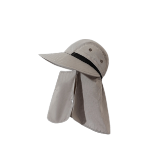 Breathable Neck Flap Sun Hat Waterproof Wide Brim Full Face Coverage Hat Detachable Foldable UV Protection Cap Camping