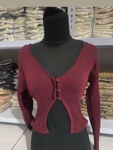 Kardigan Crop Rajut Serenity Cardy - Nyaman & Trendi