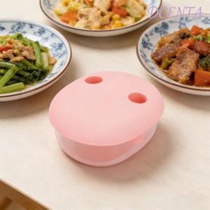 DCENTA 2 in 1 No Mess Snack Container Leak Proof Food Storage Snack Box with Finger Lid Keep Hands Clean