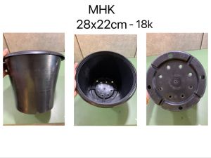 Chậu Nhựa Cứng 28X22 (Cm) Thakico màu đen