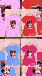 SETELAN ANAK PEREMPUAN/SET ANAK MOTIF PRINCESS/BISA COD/1-8TAHUN