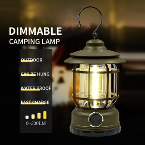 Outdoor camping lights Outdoor Retro Campsite Camp Lantern camping tents horse lamps Rechargeable Hanging Camping Light Waterproof Portable LED Emergency Lamp charging handheld light