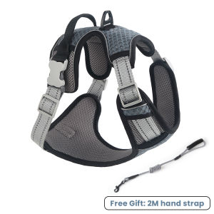 FCROJECO Breathable Dog Harness Reflective Dog Vest HarnessLeash Harness For Dogs Adjustable Dog Harnesses with Walking Lead