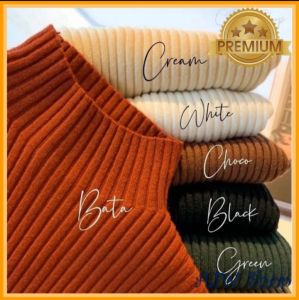 Atasan Rajut Inner Lengan Panjang | Atasan Turtleneck Knit Manset