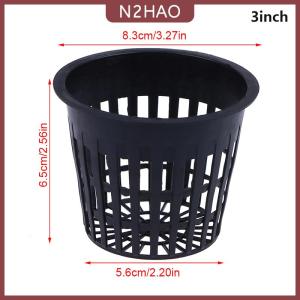 N2HAO 10 cái 2 inch 3 inch phát triển hoa lan thủy canh chén trồng lưới nồi soilless Net giỏ rãnh thuộc địa container