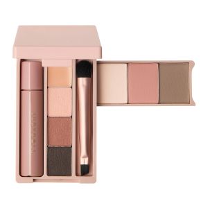 JUDYDOLL Portable Makeup PaletteAll-in-One Face Makeup Kit- Lipstick+ Highlighter+ Contour+ Brow Powder+ Eyeshadow+ Blush Travel-Friendly( # 03 Earthy (withLip Gloss))