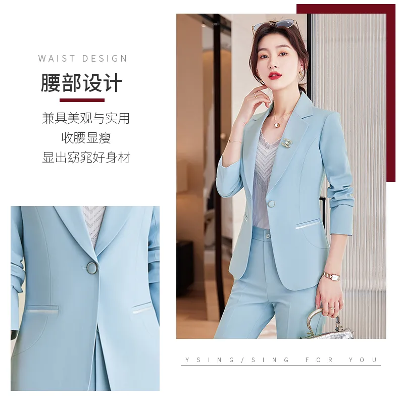 Pant Suit Spring Jacket Workwear Korean Style Blazer Set Professional  Clothes Women Office Attire Suits For Business From Sheridany, $61.44