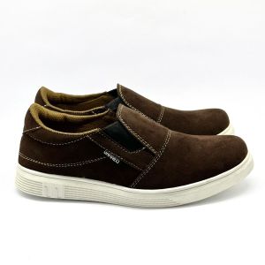 Sepatu Kasual Pria Slip On Kulit Ghaneo G11 Ukuran 39-44