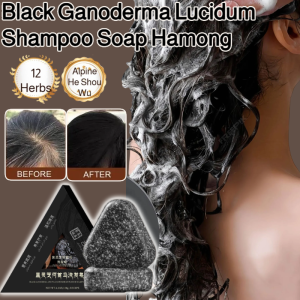 Black Lingzhi Hair Care Soap Growth Natural Plants Handmade Soap Deep Cleanses The Scalp To Relieve Dryness Soap 何首乌黑发皂