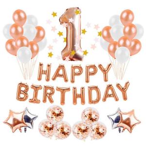 Set bong bóng trang trí sinh nhật tone hồng nude sang trọng BBShine – PA006