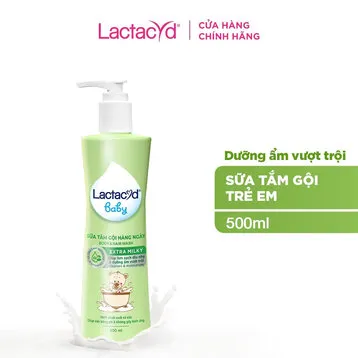 Sữa tắm gội cho bé Lactacyd Milky (500ml)