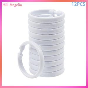 [Hill Angelia] 12Pcs Open Curtain Rings Curtain Rings Round Rings Shower Curtain Clips For Curtains And Curtain Rods