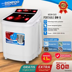MESIN CUCI PORTABLE MINI DENPOO DW-5 KAPASITAS 45kg