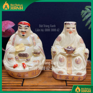 Tượng Thần Tài Thổ Đia Thần Phát Gốm Sứ (video hình ảnh thật) - Bộ Tượng Thờ Thần Tài Thổ Địa Ban Thần Tài