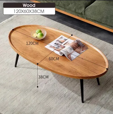 ODOROKU Round Coffee Table and Oval Table Set for Living Room Modern Coffee Table with Open Storage Marble Wood Tabletop & Sturdy Metal Legs Large Circle Coffee Table for Stylish Home