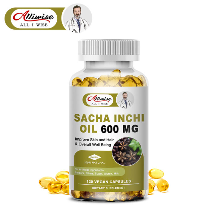 Alliwise Sacha Inchi oil Capsules 600mg Rich Source of Omega 3, 6 and 9