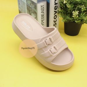 Sandal Selop Wanita Platform Karet Jelly Kekinian Empuk Tidak Licin Terbaru