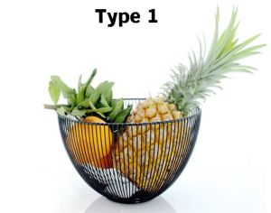 [SG SELLER] Fruit Container Basket Iron Wire Organizer Vegetable Rack Storage Tray Holder Table Snack Bowl Large