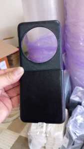 Tecno Phantom V Flip Soft Case Armor Kulit Leather Hitam Black Premium Carbon Anti jamur Casing Handphone
