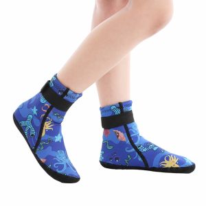 NEXTGENYUN Adjustable Kids Water Socks Keep Warm Anti-slip Diving Socks Snorkeling Boots Neoprene Sand Beach Socks Diving Surfing