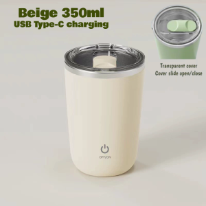 304 Stainless Steel Rechargeable Portable Coffee Mixing Cup Automatic Mixing Cup Magnetic Rotating Electric Milk Cup Mug
