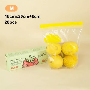 【SG Stock】Freezer Food Storage Bag Resealable Ziplock Bag Food Grade PE Double Zipper Seal Kitchen Storage Organizer