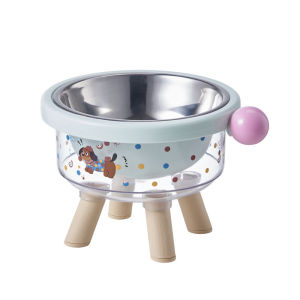 AP AIMAYAPET Elevated Cat Dog Bowl Non Slip High Legged Pet Feeder Stainless Steel Large Capacity Drinking Mangkuk Kucing