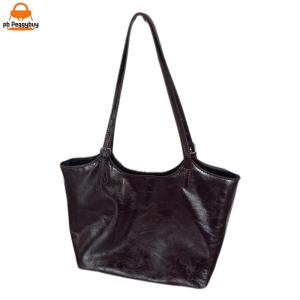 Tote Bag for Women Soft Leather Simple Shoulder Bag PU Leather Shoulder Bag for Work School Shopping