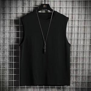 HY Cotton Mens Singlets Slim Fit High Quality Fitness Bodybuilding Tank Top Men Gym Sport Workout Sleeveless Mens Vest Undershirt