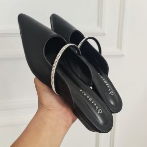 Leora Veddira - Shoeponic - Sandal Hak Mules - Hak 3 cm - SPN Pernik Mules - Sendal Dewasa Perempuan