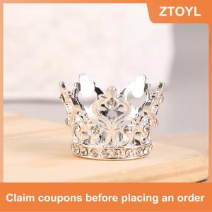【ZTOYL】 1 12 Dollhouse mini công chúa vương miện Dollhouse mô phỏng Rhinestone vương miện nhỏ Tiara Búp Bê Nhà Phụ kiện trang trí