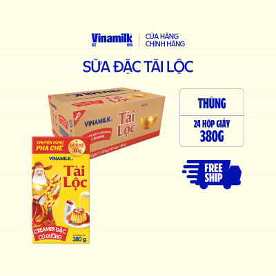 Bộ 12 hộp Creamer đặc có đường Tài Lộc - Hộp giấy 380g