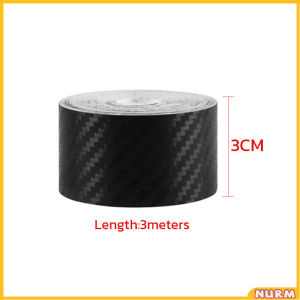 Nurm 3D Carbon Fiber Car Sticker Door Sill Guards Strip Anti-collision Decorative Tape 3/5 Meters