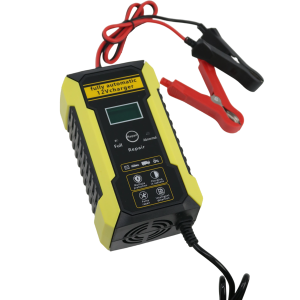 12V/24V Universal Fully Automatic Car & Motorcycle Battery Charger with LCD Display & Multi-Safety Protection