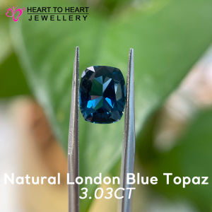 Natural Gemstone London Blue Topaz 3.03CT Cushion Mix cut Greyish Blue from Sri Lanka