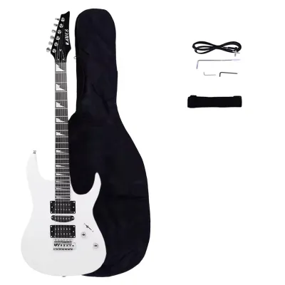 KAWES Gitar Elektrik Rocker Ganda Gitar Elektrik Logam Profesional 6 Senar 24 Fret Gitar Elektrik Tubuh Maple