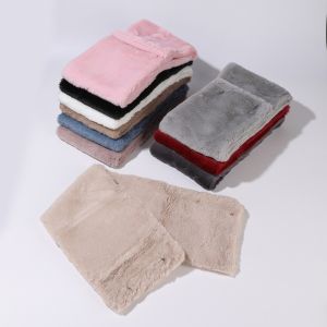 GORGE Thickened Soft Fleece Scarf Cold-Proof Solid Color Winter Scarf Versatile Windproof Half Face Women Men